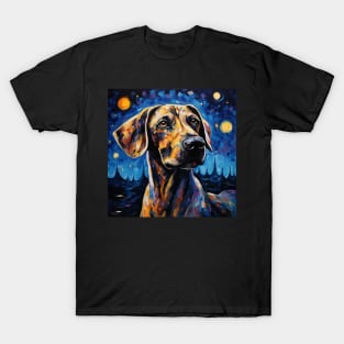 Plott hound Painted in Starry Night style T-Shirt